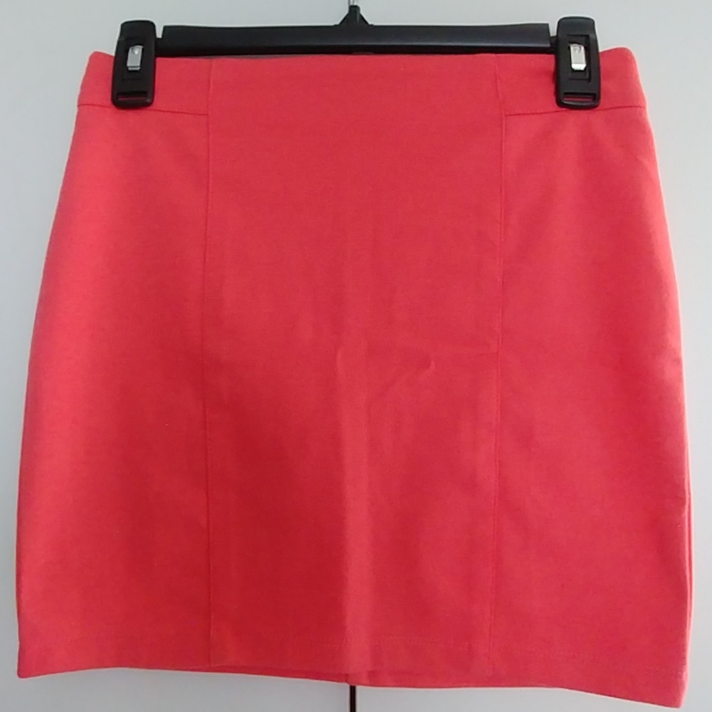 Salmon Mini Skirt With Pockets